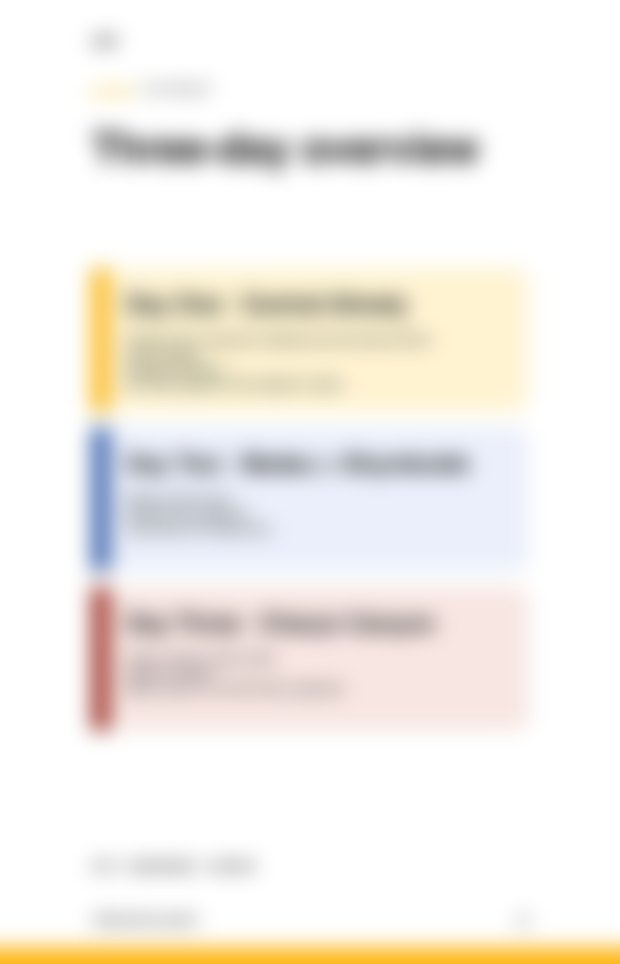 Preview of the three-day overview page